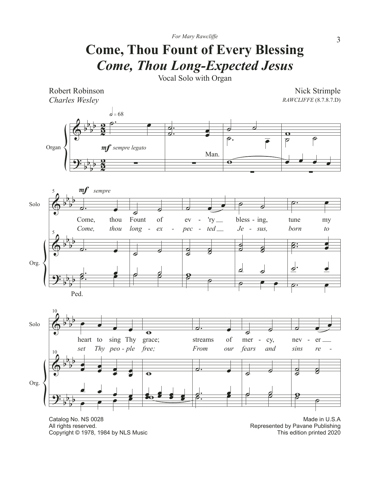 Product gallery: Page 1 of 1 Come, Thou Fount of Every Blessing (with "Come, Thou Long-Expected Jesus"), Nick Strimple