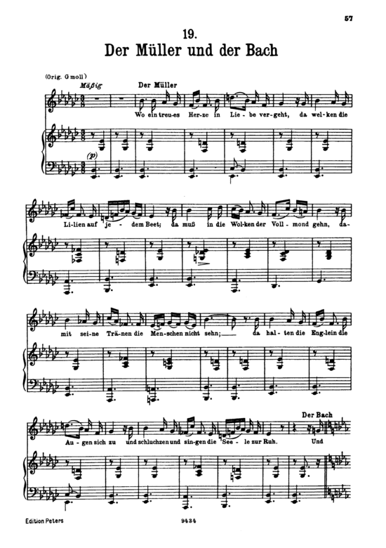 Product picture to: Der Müller und der Bach, D.795-19 (Die Schöne Müllerin)Franz Schubert