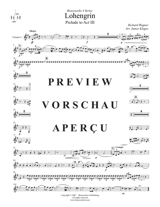 gallery: Lohengrin - Prelude (3.Akt) , , (Trompeten Ensemble)