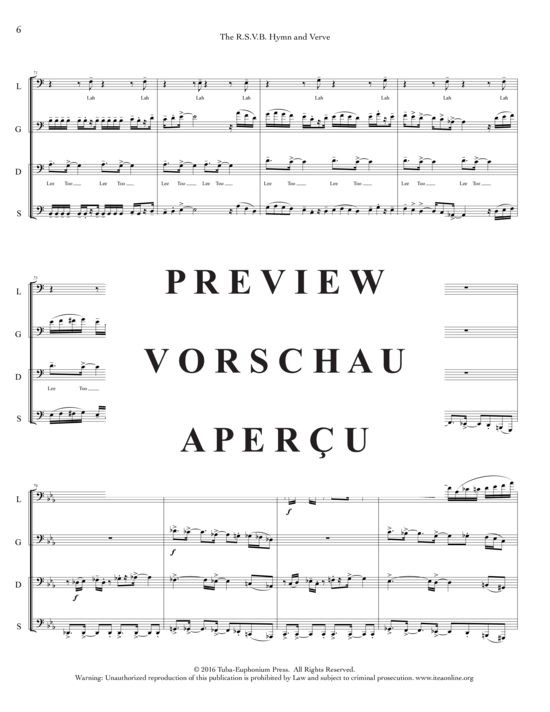Product gallery: Page 8 of 21 The R.S.V.B Hymn and Verve , , (Tuba Quartett EETT)