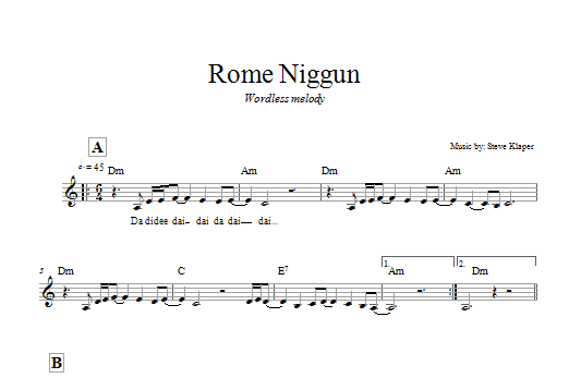 Product gallery: Page 1 of 1 Rome Niggun, Steve Klaper