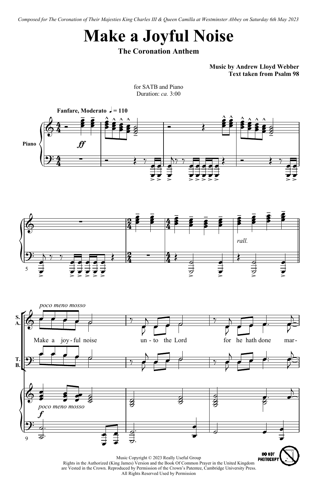 Produktbild zu: Make A Joyful Noise - The Coronation Anthem (for SATB and Piano)