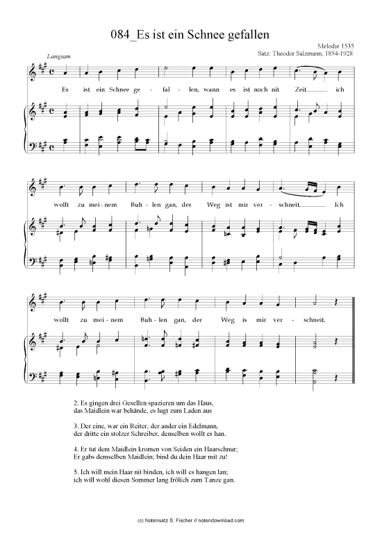 Product picture to: Es ist ein Schnee gefallen Melodie 1535  