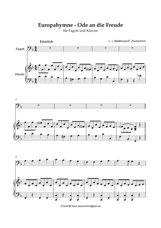 Product picture to: Europhymne - Ode an die FreudeLudwig van Beethoven