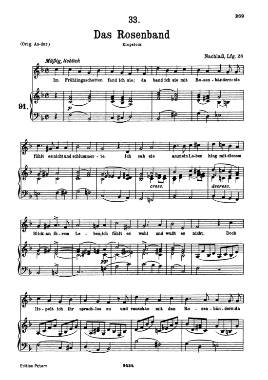 Product picture to: Das Rosenband D.280Franz Schubert