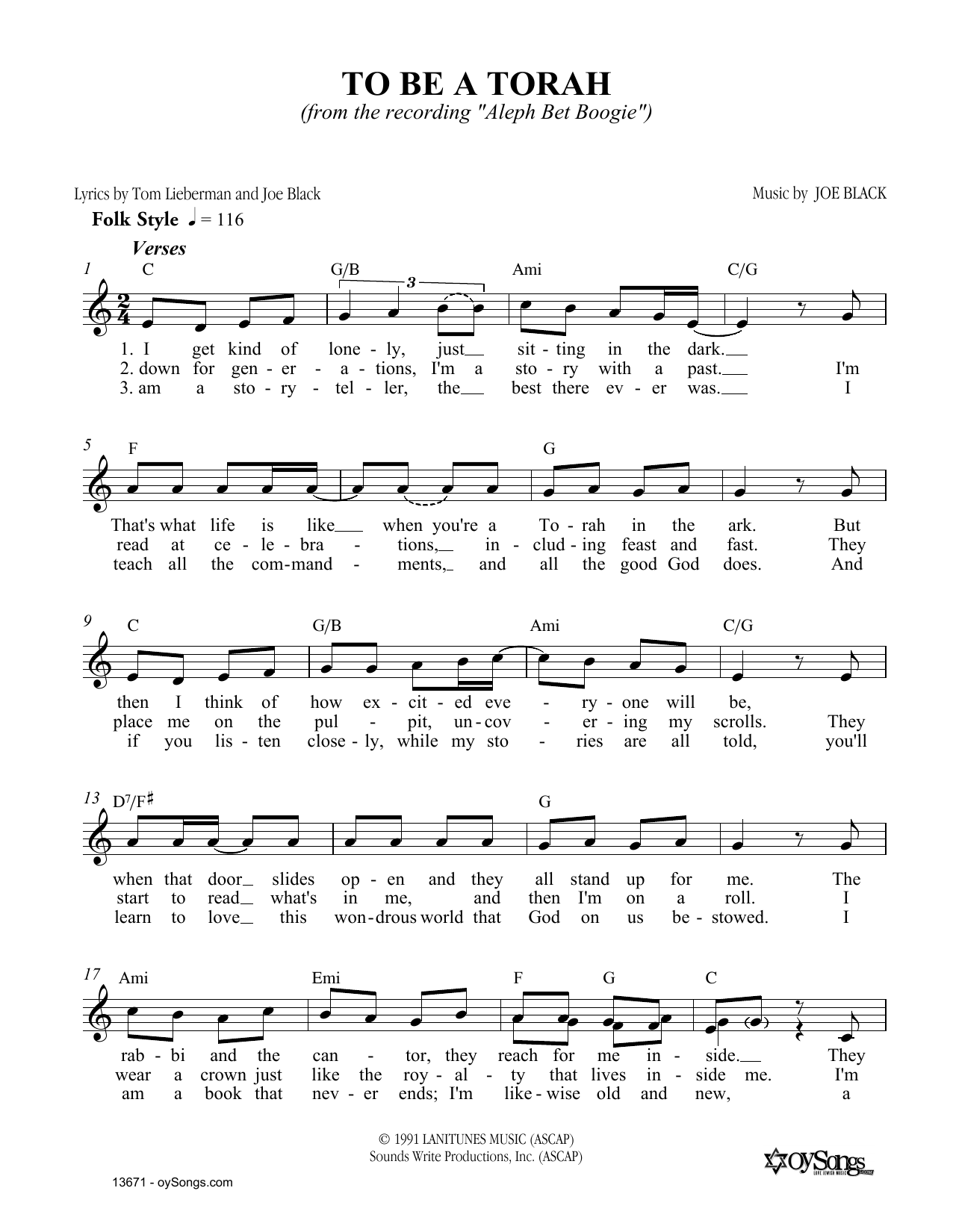 Produktgalerie: Seite 1 von 1 To Be A Torah, Joe Black, Melodieinstrument