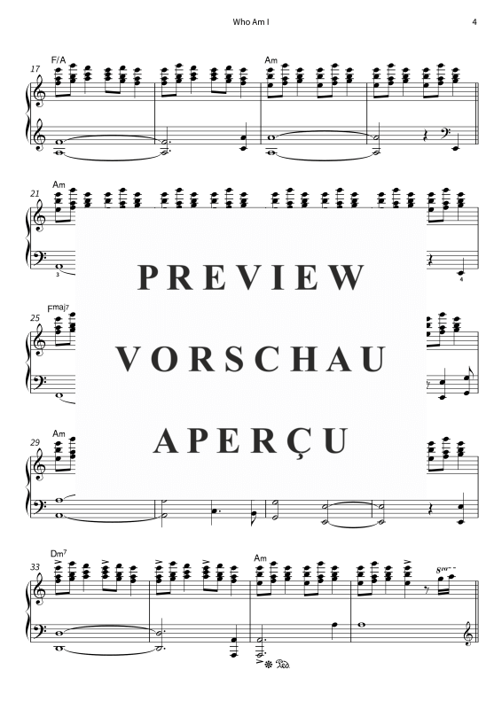 Produktgalerie: Seite 6 von 11 Who Am I, , Klavier Solo