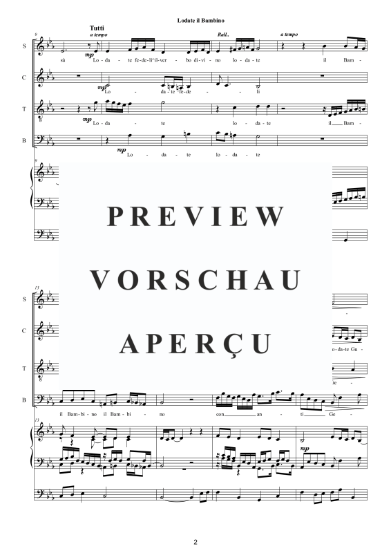 Produktgalerie: Seite 3 von 9 Lodate il Bambino - Canto di Natale, , Gemischter Chor und Orgel