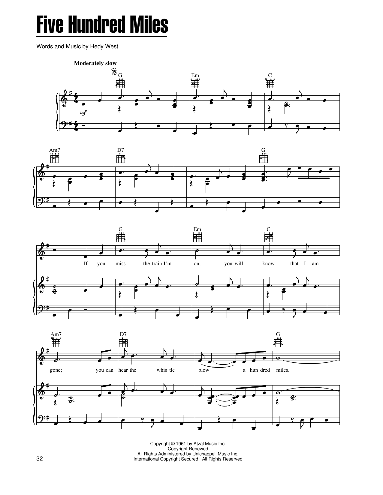 Produktgalerie: Seite 1 von 1 Five Hundred Miles, Peter, Paul & Mary, Gesang, Gitarre, Klavier