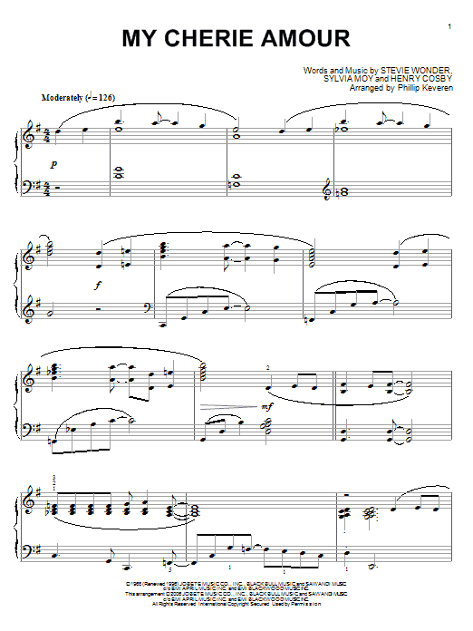 Produktbild zu: My Cherie Amour (arr. Phillip Keveren)