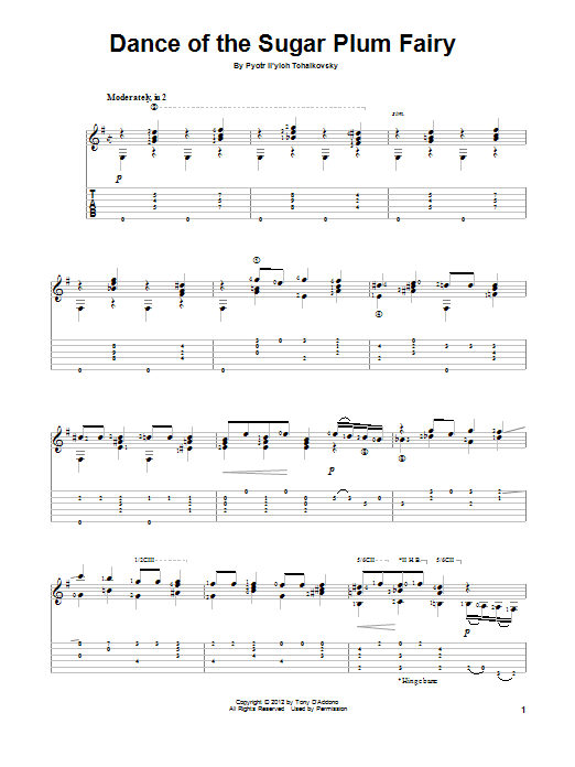 Produktbild zu: Dance Of The Sugar Plum Fairy (from The Nutcracker) (arr. Tony D'Addono)