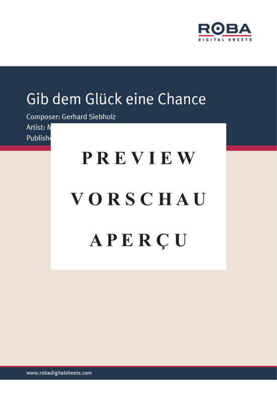 Product gallery: Page 2 of 4 Gib dem Glück eine Chance , , Piano and Voice