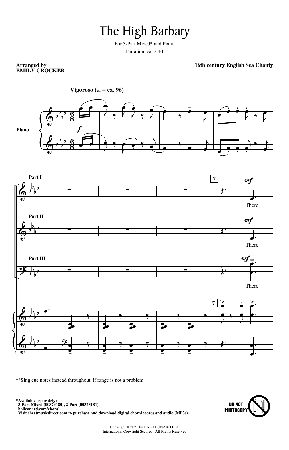 Product picture to: The High Barbary (arr. Emily Crocker)