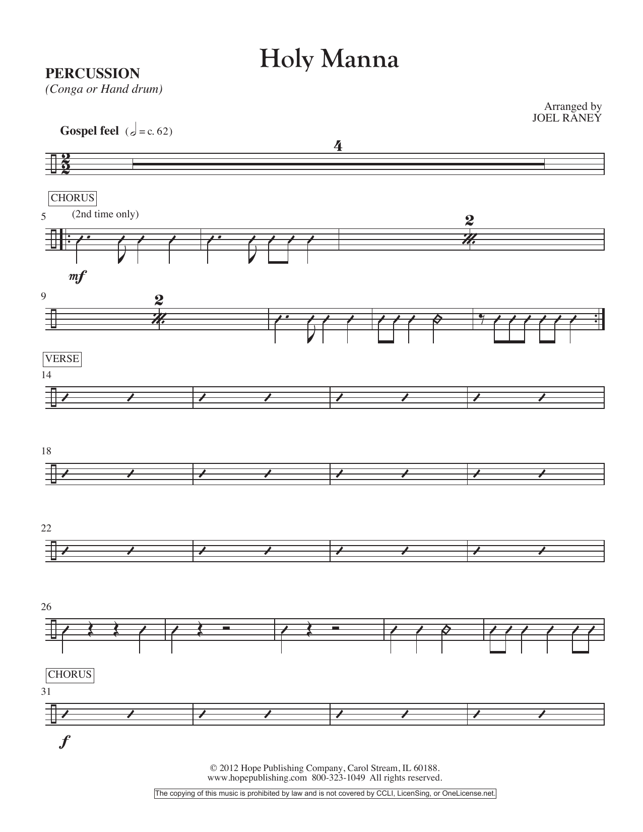 Product gallery: Page 1 of 1 Holy Manna - Percussion, Joel Raney