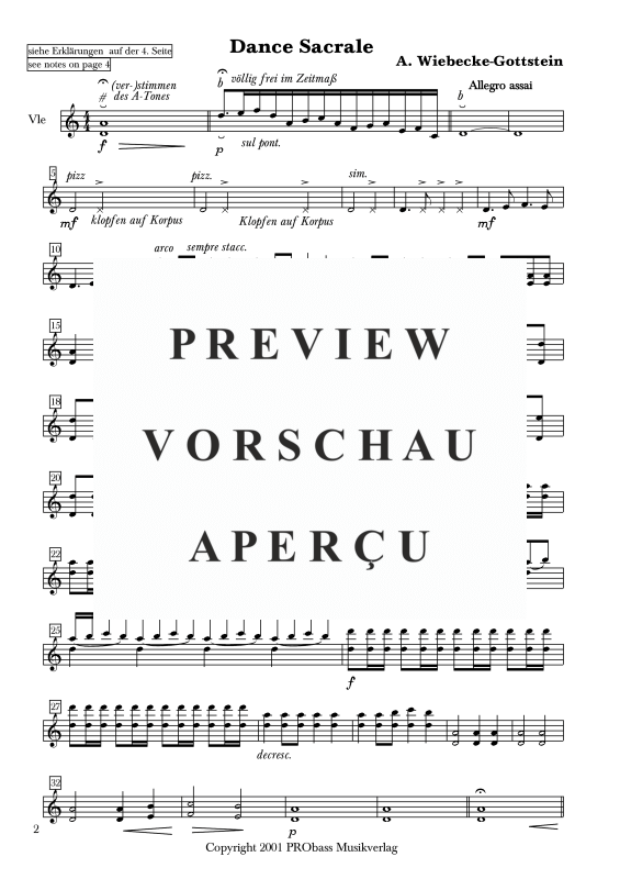 gallery: Dance Sacrale, , Violine und Kontrabass