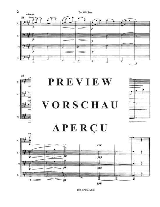 Product gallery: Page 4 of 10 To a Wild Rose , , (Tuba Quartett EETT)