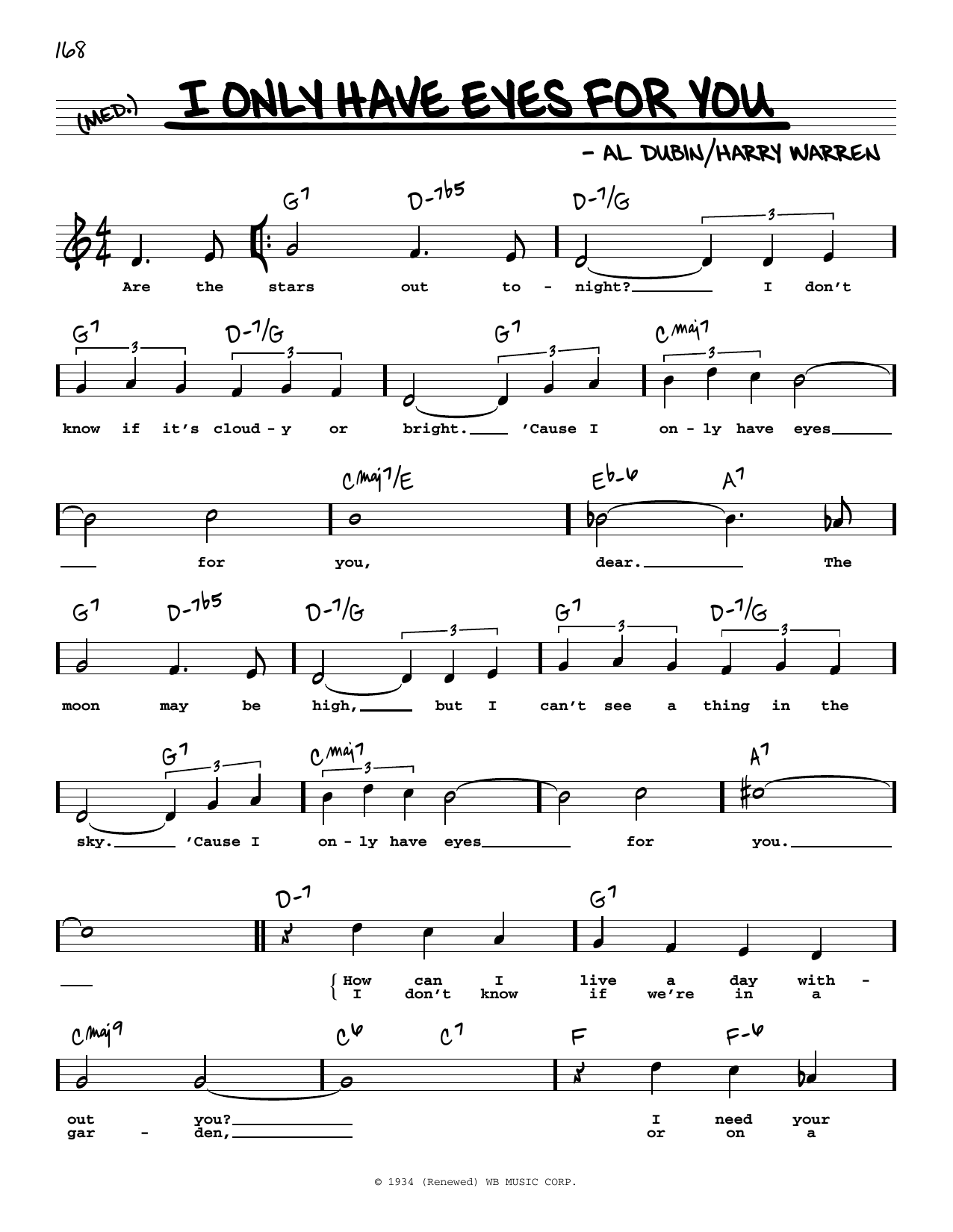 Produktbild zu: I Only Have Eyes For You (High Voice)