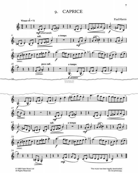 Product gallery: Page 1 of 1 Caprice (from 'Second Book of Clarinet Solos'), Paul Harris