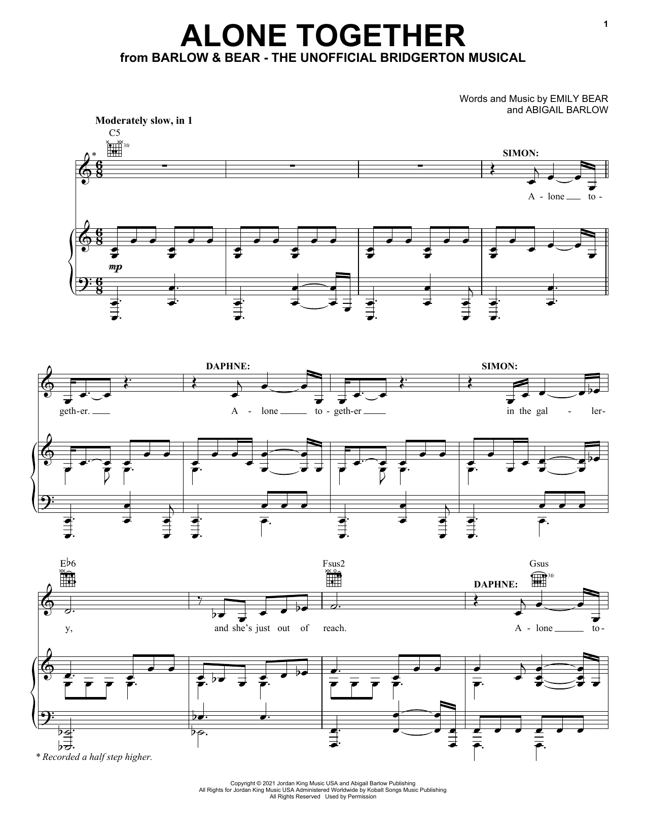 Produktbild zu: Alone Together (from The Unofficial Bridgerton Musical)