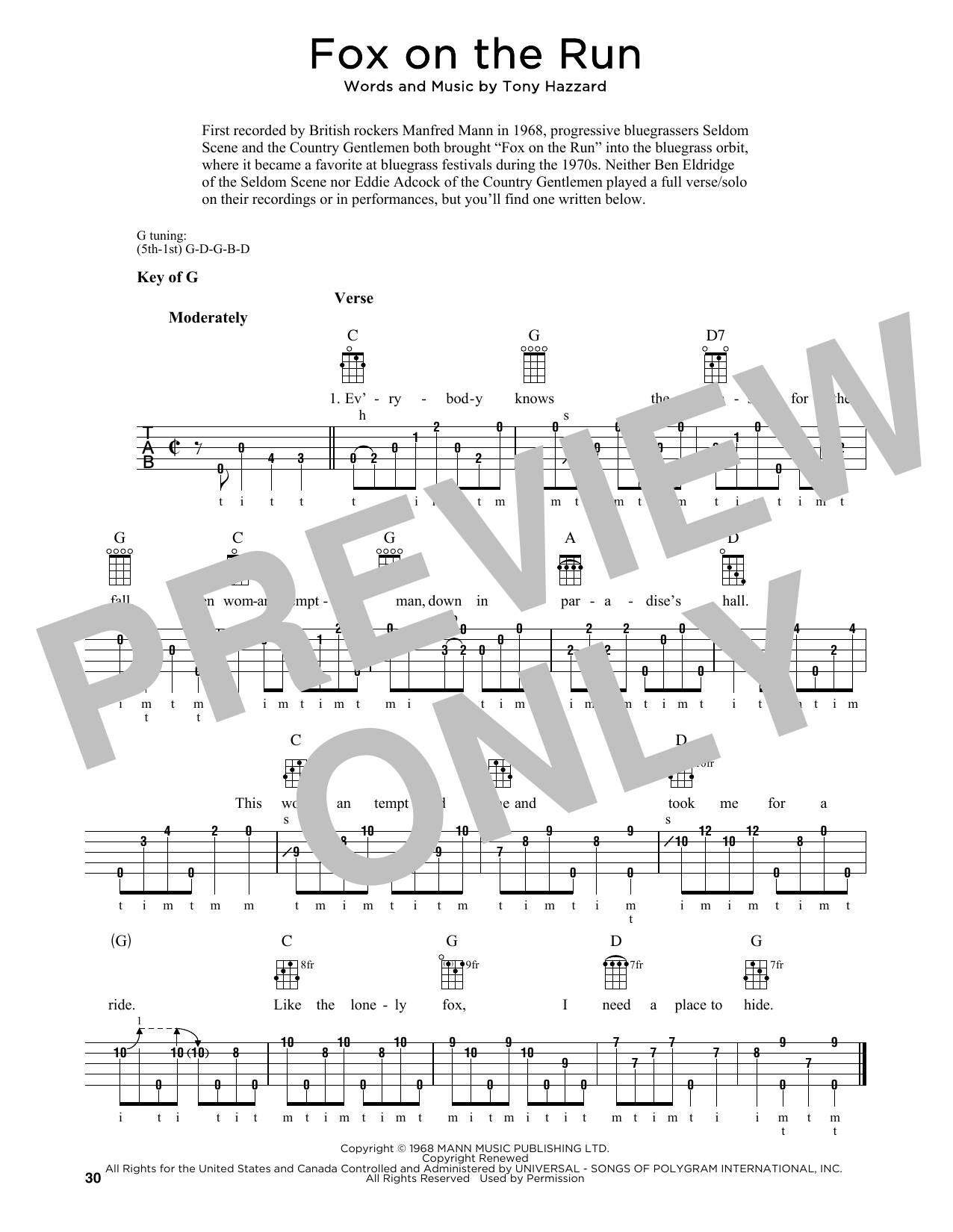 Produktgalerie: Seite 1 von 1 Fox On The Run (arr. Fred Sokolow), Tony Hazzard, Banjo