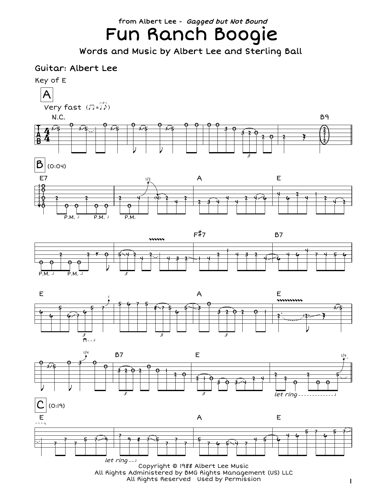 Product gallery: Page 1 of 1 Fun Ranch Boogie, Albert Lee