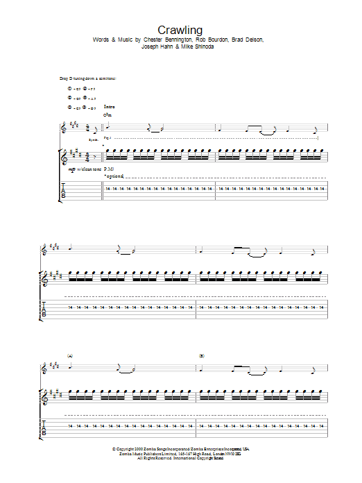 Produktgalerie: Seite 1 von 1 Crawling, Linkin Park, Gitarre