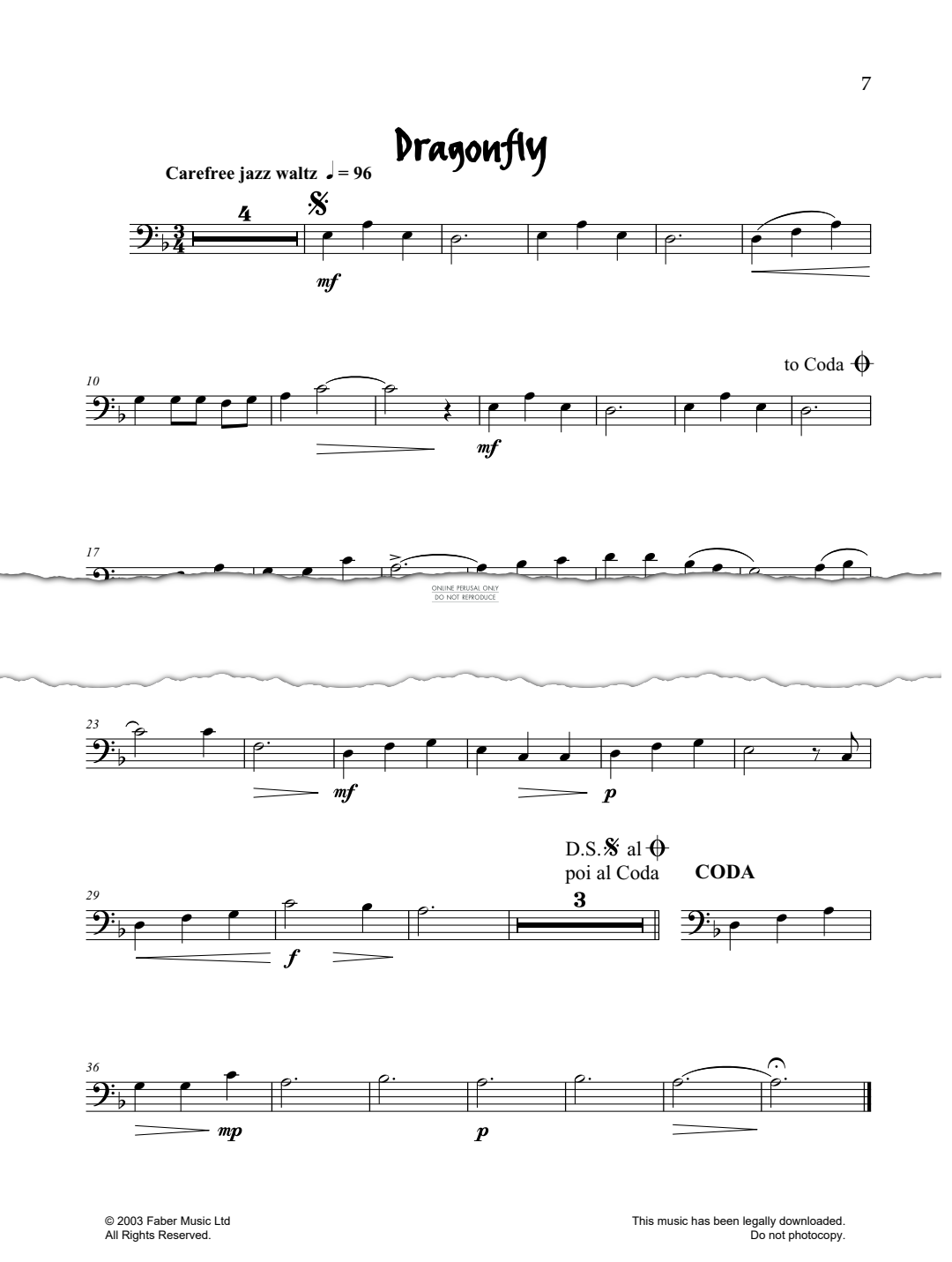 Produktgalerie: Seite 1 von 1 Dragonfly (from 'Easy Jazzin' About), Pam Wedgwood, Fagott, Klavier