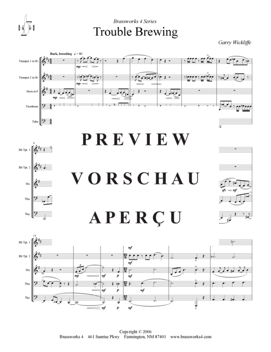 Produktgalerie: Seite 2 von 15 Trouble Brewing , , (Blechbläserquintett)