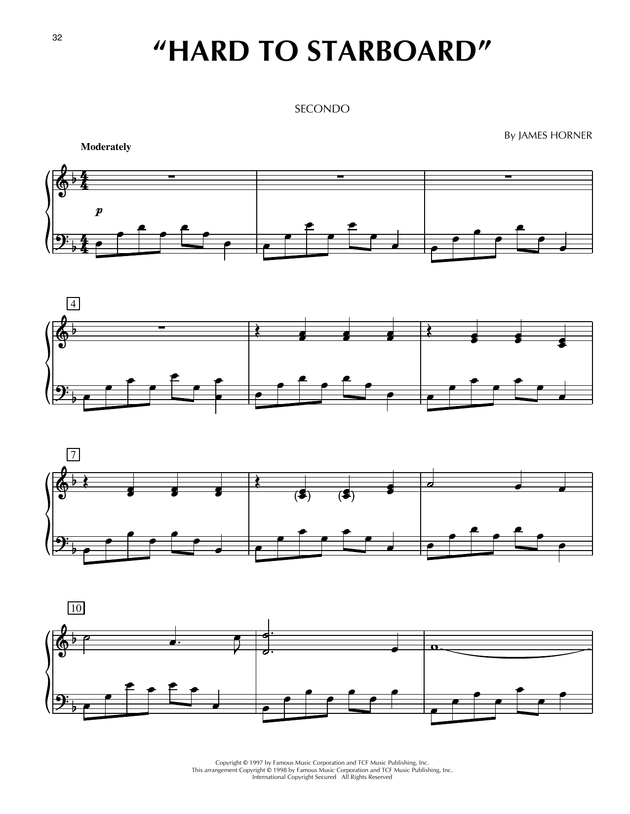 Produktgalerie: Seite 1 von 1 Hard To Starboard (from Titanic), James Horner, Klavier