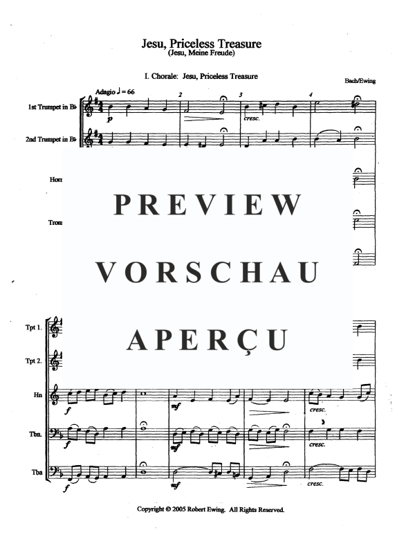 Produktgalerie: Seite 3 von 11 Jesu, Meine Freude, , Blechbläserquintett