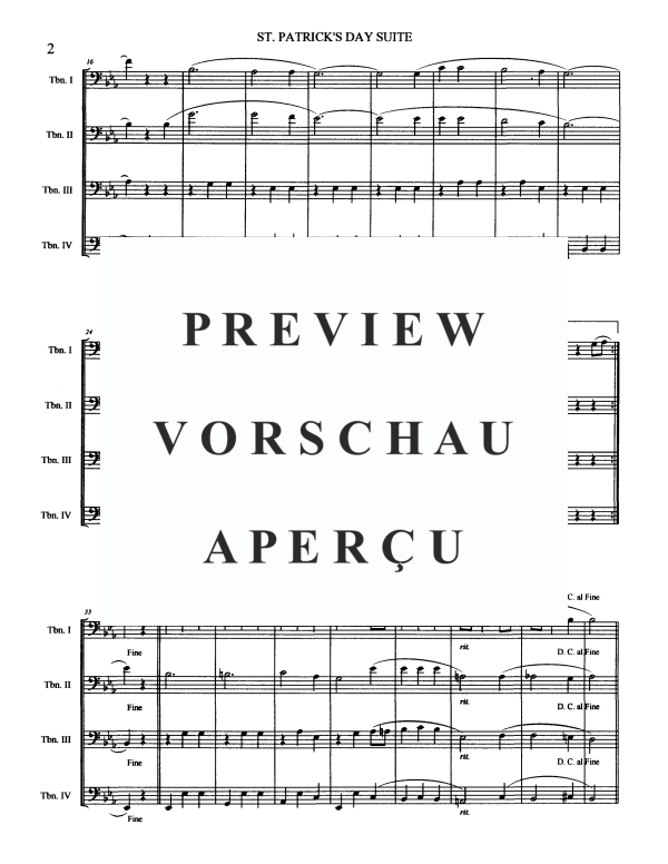 Produktgalerie: Seite 4 von 11 St. Patrick's Day Suite, , Posaunen Quartett
