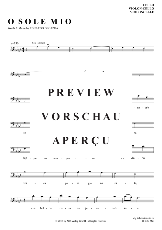Produktgalerie: Seite 2 von 4 O Sole Mio , Pavarotti, Luciano, (Violon-Cello)