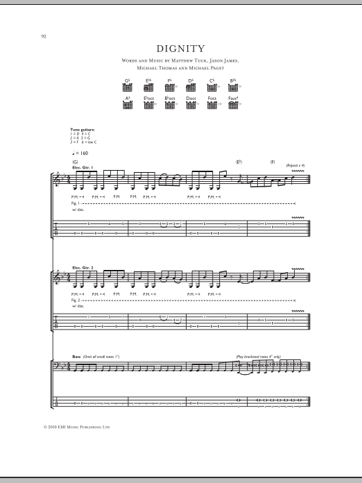 Produktgalerie: Seite 1 von 1 Dignity, Bullet For My Valentine, Gitarre
