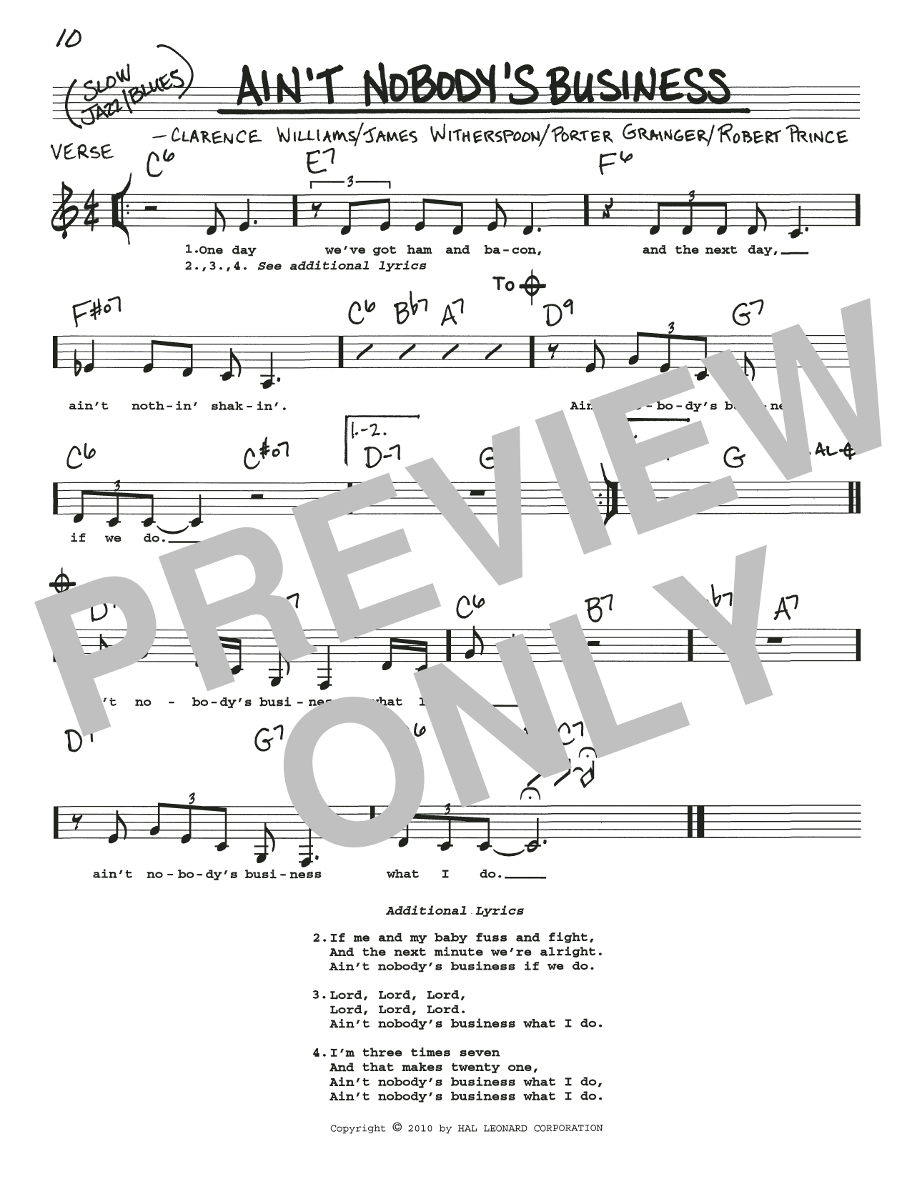 Produktbild zu: Ain't Nobody's Business