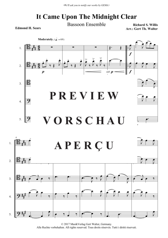 Produktgalerie: Seite 2 von 3 It Came Upon The Midnight Clear , , (Fagott Quintett)