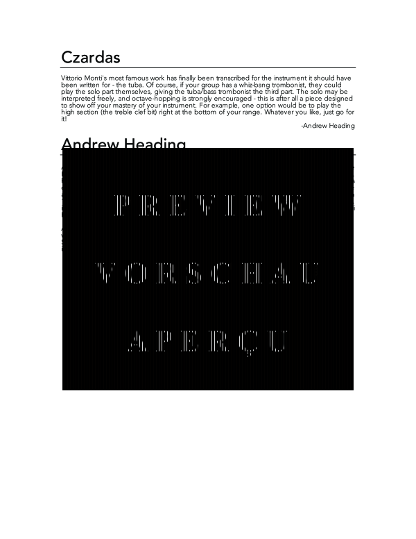 Produktgalerie: Seite 4 von 11 Czardas, , (Blechbläser Quartett 3x Posaune und Tuba/Bass Posaune)