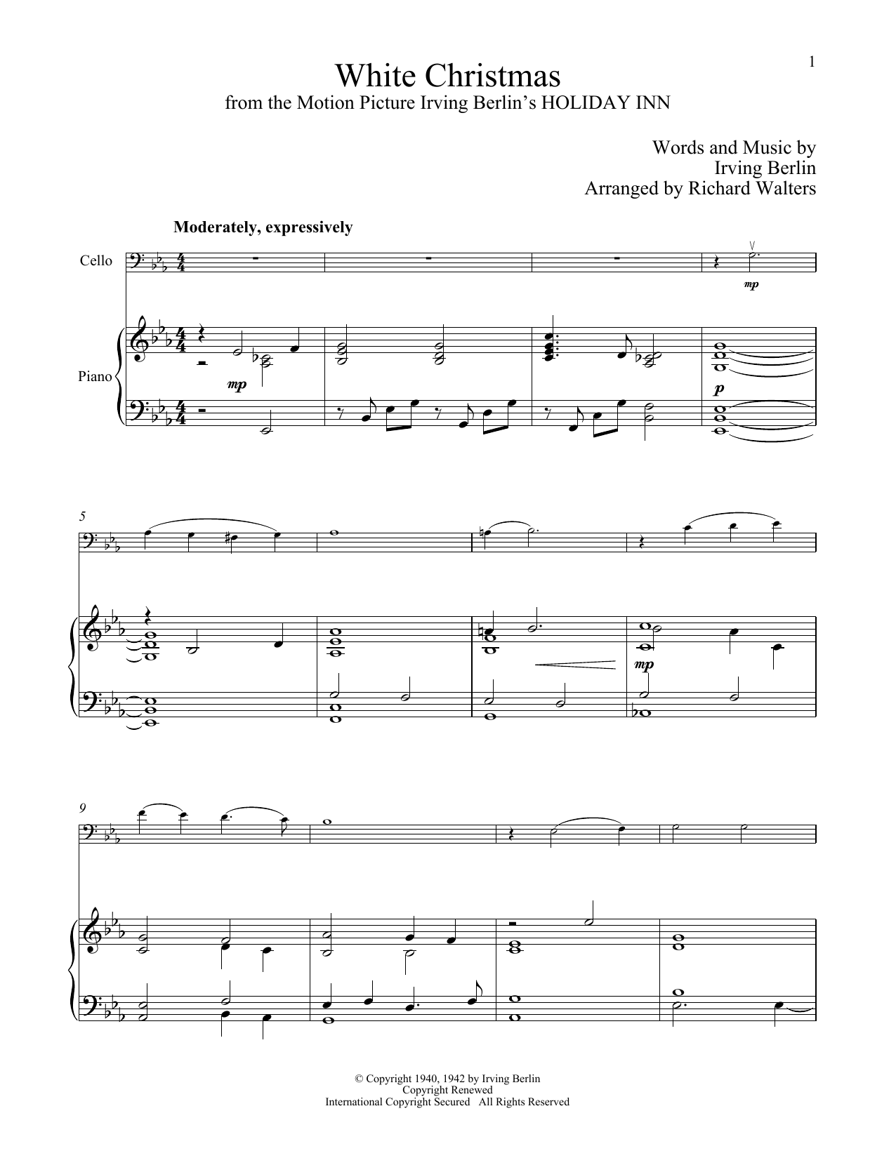 Produktgalerie: Seite 1 von 1 White Christmas, Irving Berlin, Klavier, Violoncello