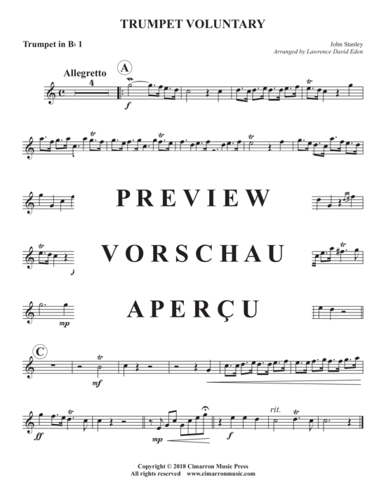 Produktgalerie: Seite 5 von 10 Trumpet Voluntary , , (Blechbläser Quintett)