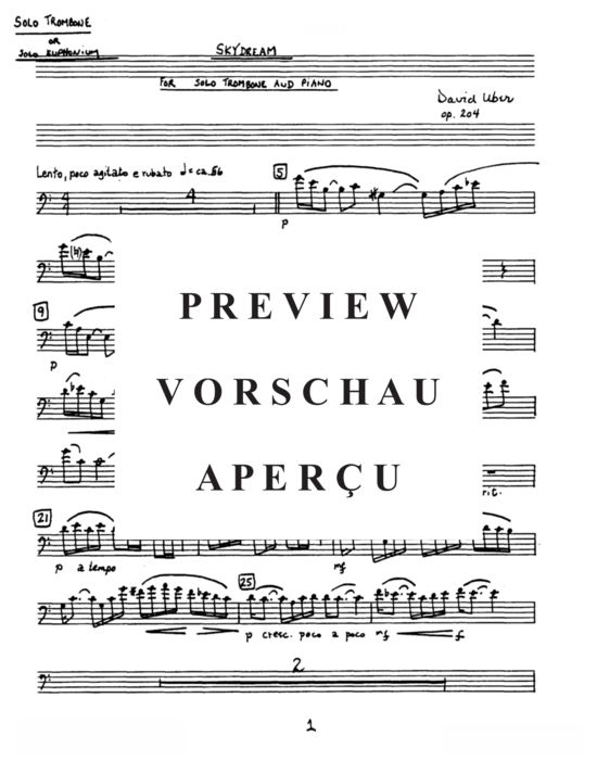 Product gallery: Page 7 of 8 Skydream , , (trombone/euphonium + piano)