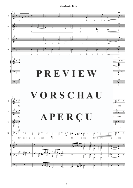 Produktgalerie: Seite 4 von 11 Missa Brevis in D-Moll, , Gemischter Chor und Orgel