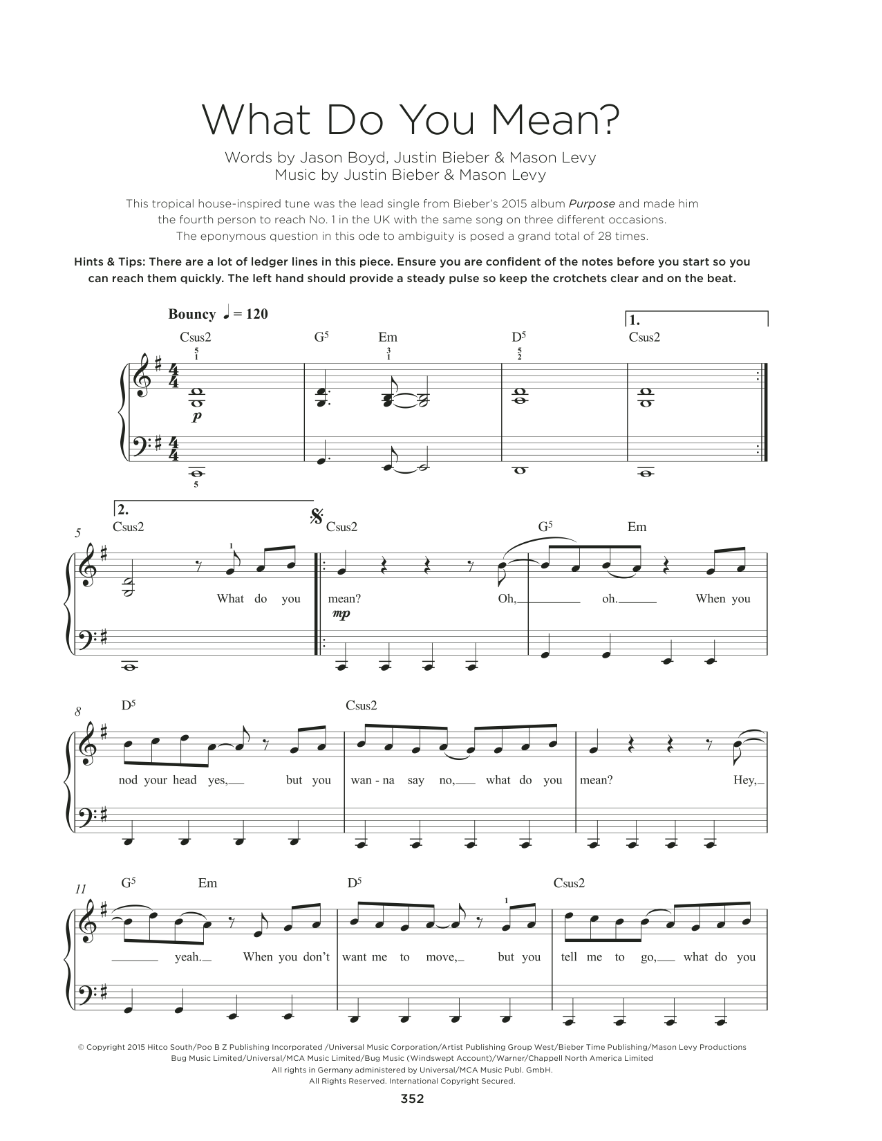 Produktbild zu:  What Do You Mean? - Justin Bieber