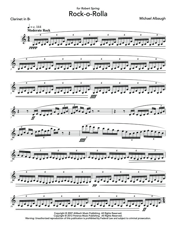 Product gallery: Page 1 of 11 Rock-o-Rolla, , (Klarinette Solo)