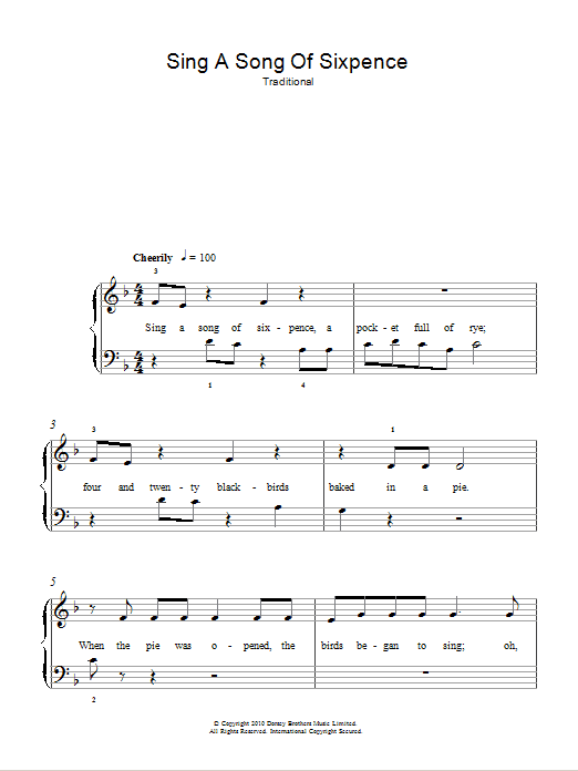 Product picture to: Sing A Song Of Sixpence