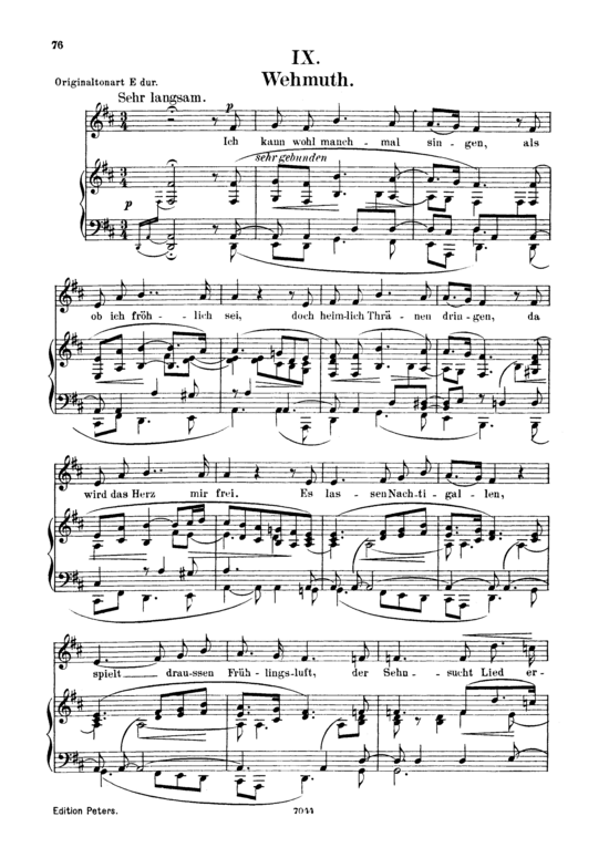 Product picture to: Wehmuth Op.39 No.9Robert Schumann