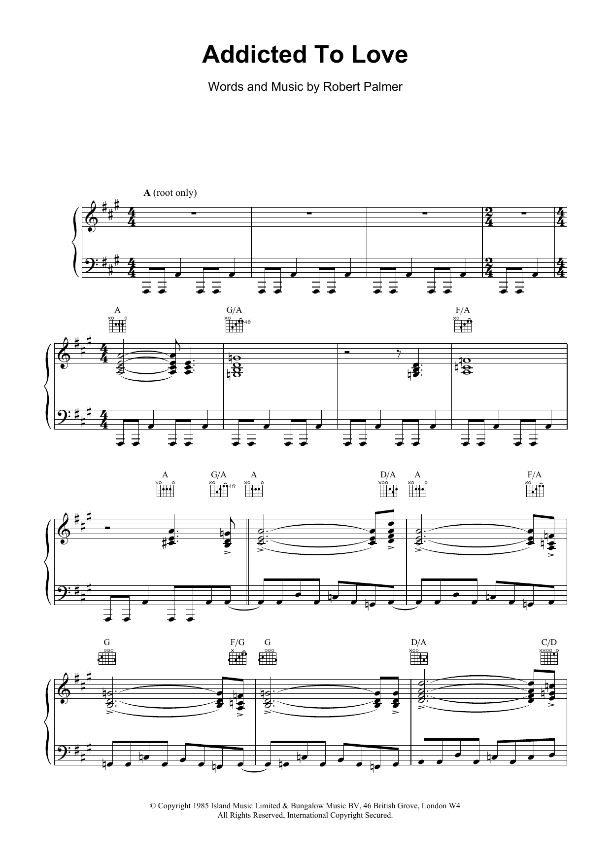 Produktgalerie: Seite 1 von 1 Addicted To Love, Robert Palmer, Gesang, Gitarre, Klavier