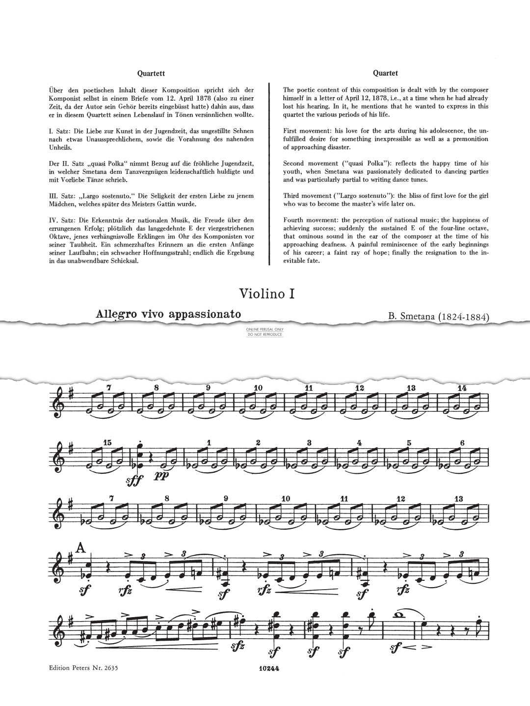 Produktbild zu: String Quartet No. 1 in E minor (From My Life)