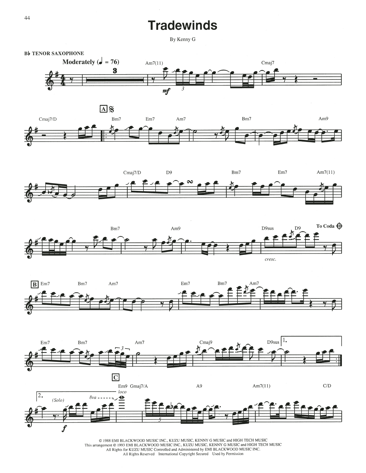 Product gallery: Page 1 of 1 Tradewinds, Kenny G