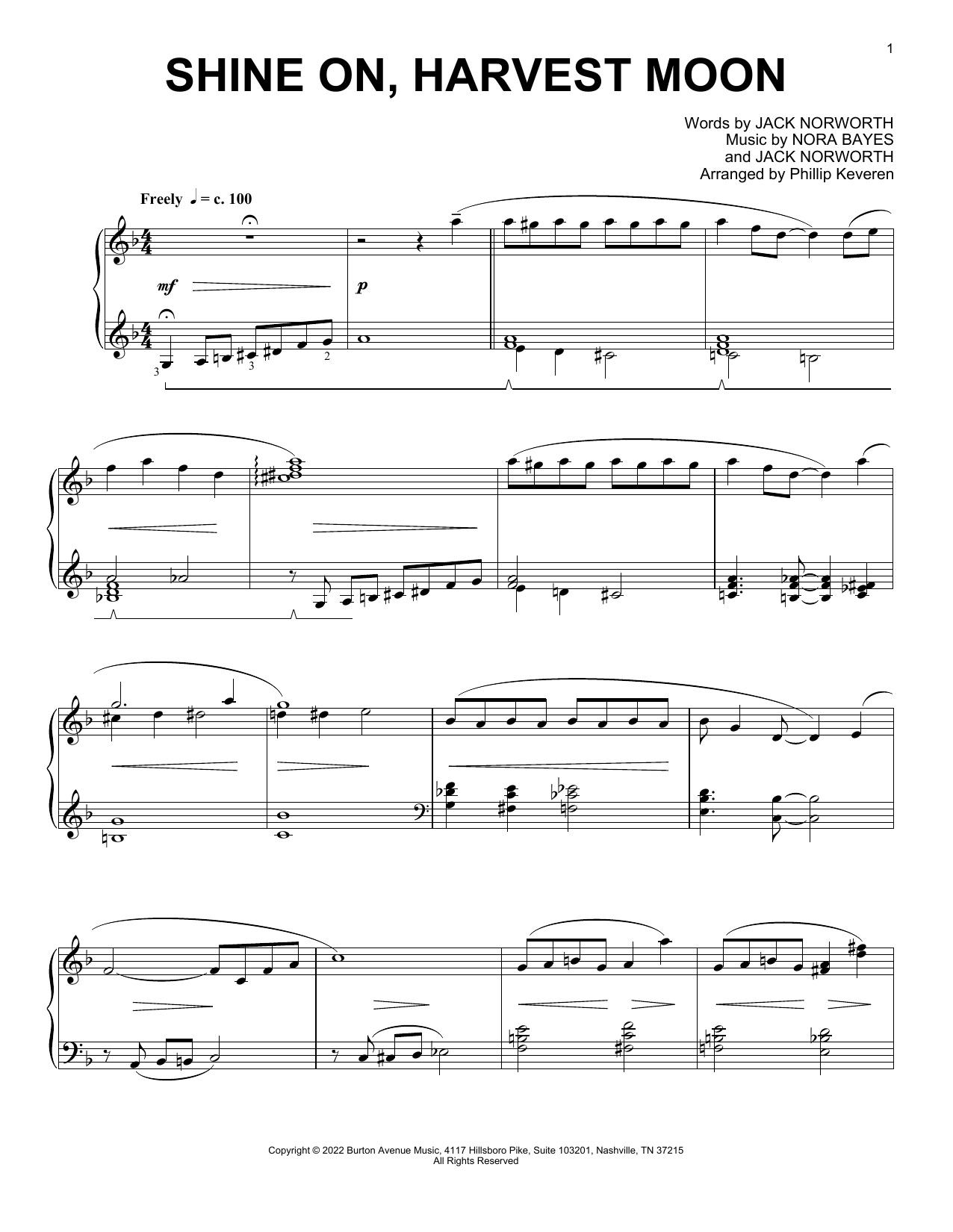Produktbild zu: Shine On, Harvest Moon (arr. Phillip Keveren)