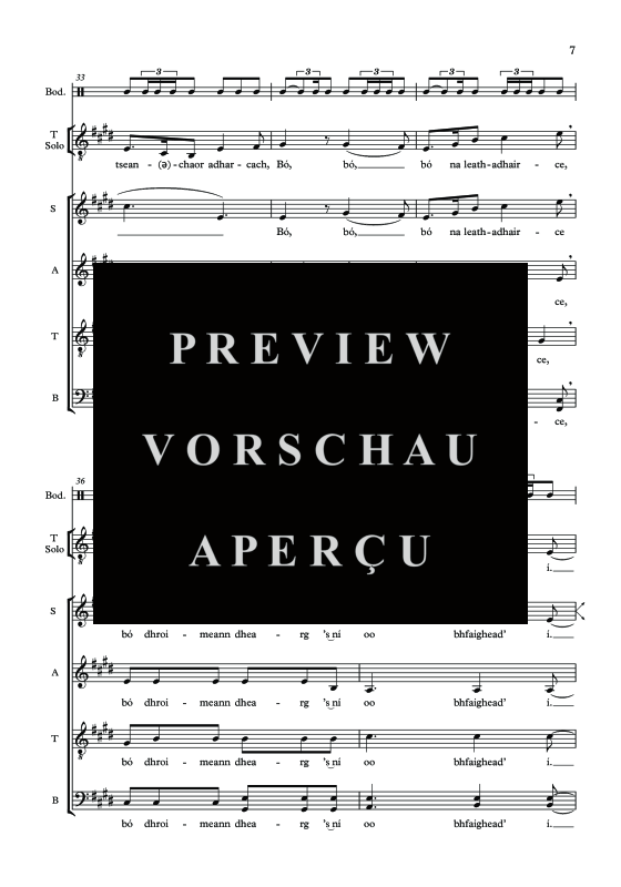 Produktgalerie: Seite 10 von 11 Bó na Leathaidhairce, , Tenor Solo, Gemischter Chor und irische Trommel