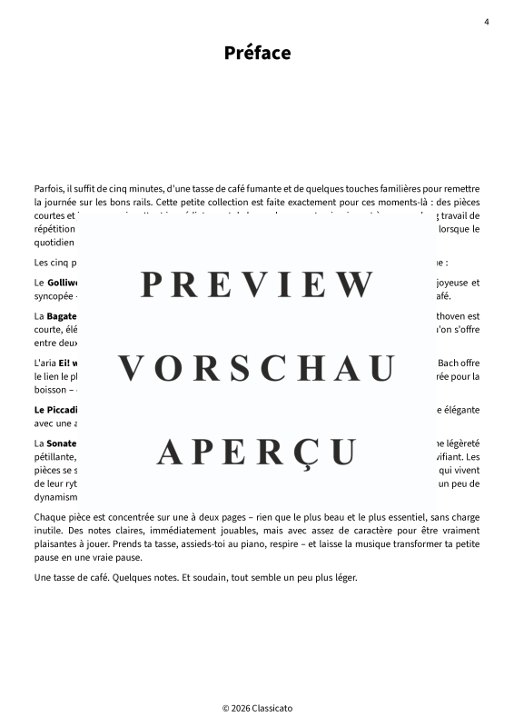 Produktgalerie: Seite 6 von 11 Pause café au piano - Pièces cocooning simplifiées pour de courtes pauses, , Klavier Solo